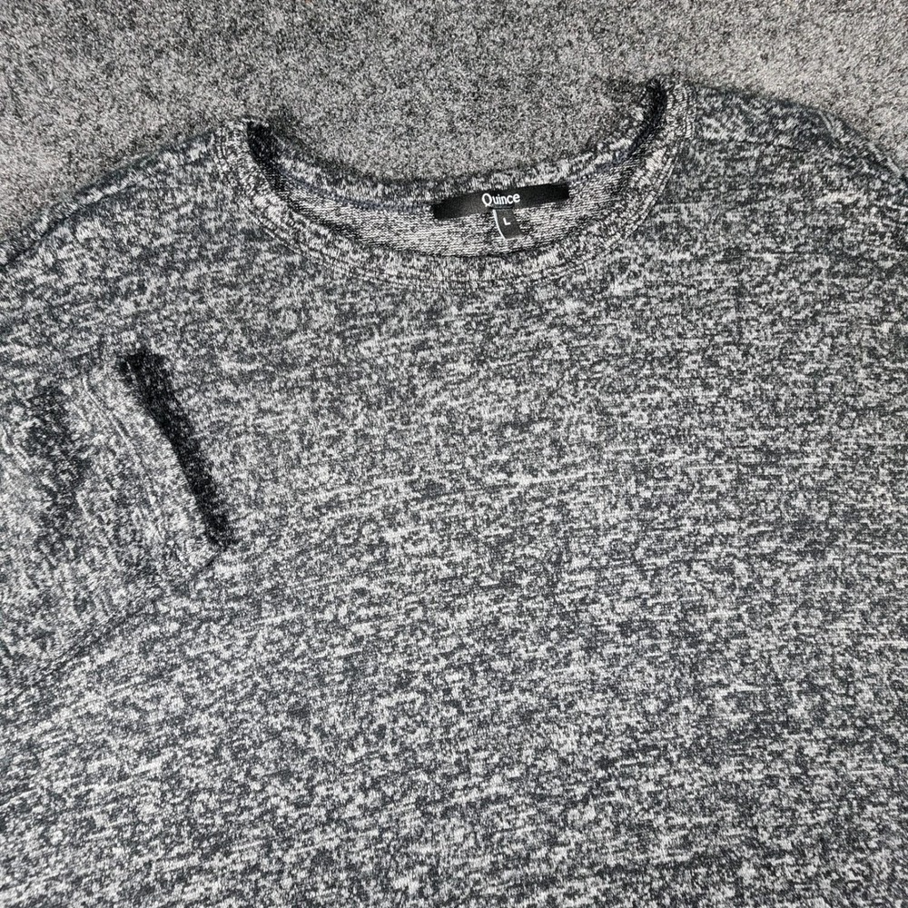 Quince Brushed Long Sleeve‎ Lounge Tee Charcoal Gray Marled LB22020-DKBIZ01 L